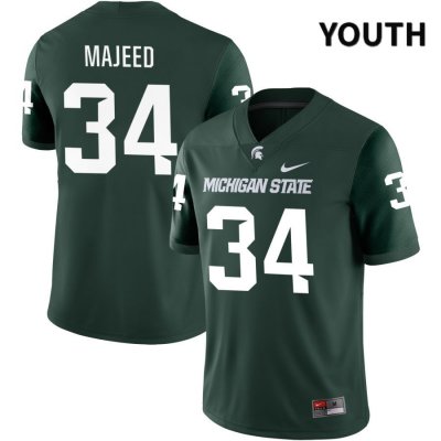 Youth Michigan State Spartans NCAA #34 Khalil Majeed Green NIL 2022 Authentic Nike Stitched College Football Jersey HK32Z01QD
